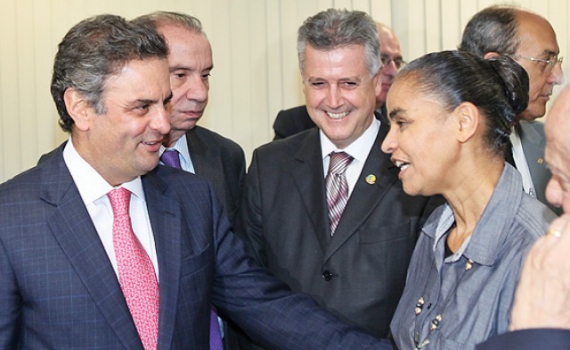 Marina Silva declara apoio a Aécio Neves no segundo turno